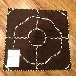 Rug Cowhide White Stitching 61 x 61 cm